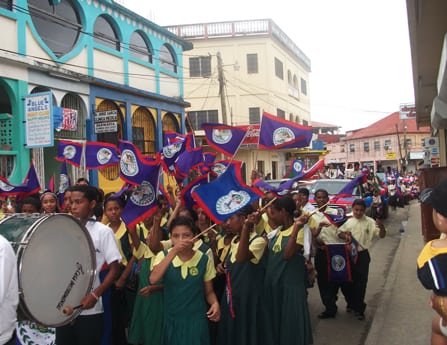 kids marching