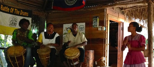 drumming in hopkins village